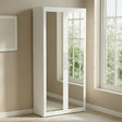 Connect Modular 2 Door White Full Mirrored Wardrobe 100x55x224cm CON-2DR-W2M - FurniComp