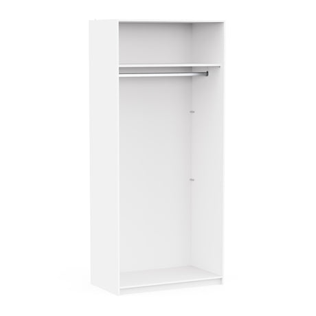 Connect Modular 2 Door White Wardrobe 100x55x224cm CON-2DR-W - FurniComp