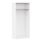 Connect Modular 2 Door White and Oak Full Mirrored Wardrobe 100x55x224cm CON-2DR-R2M - FurniComp