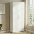 Connect Modular 2 Door White Wardrobe 100x55x224cm CON-2DR-W - FurniComp