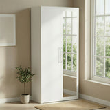 Connect Modular 2 Door White Wardrobe with Mirrored Door 100x55x224cm CON-2DR-W1M - FurniComp
