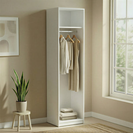 Connect Modular 1 Door White Carcass 50x55x224cm CON-1DR-CW - FurniComp