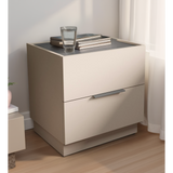 Cuba 2 Drawer Bedside Table - Cashmere & Anthracite - FurniComp