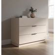 Cuba 3 Drawer 110cm Chest of Drawers - Cashmere & Anthracite - FurniComp