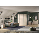 Cuba 2 Drawer Bedside Table - Cashmere & Anthracite - FurniComp