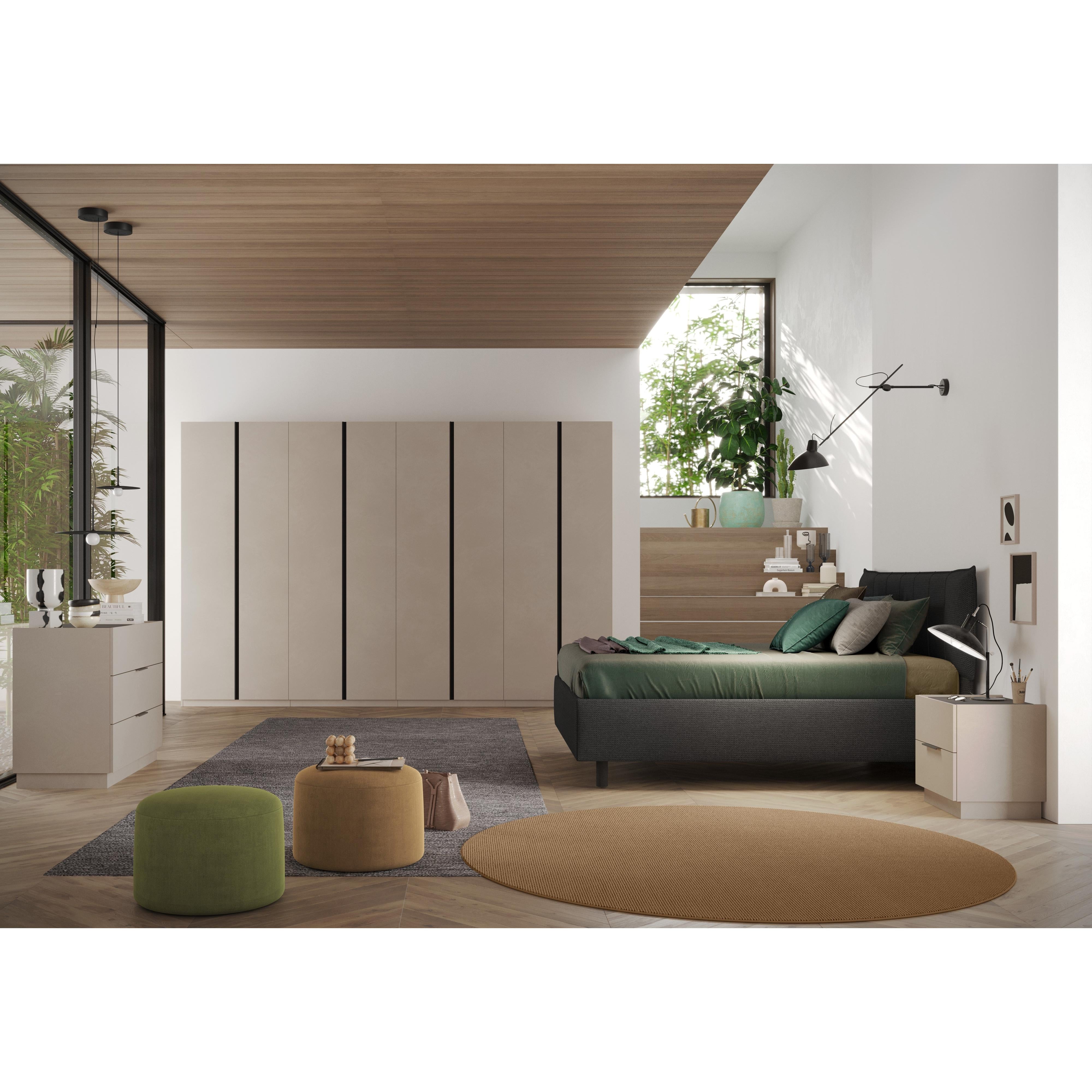 Cuba 6 Drawer 50cm Tall Chest of Drawers - Cashmere & Anthracite - FurniComp