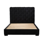 Dahlia Black Velvet Fabric Bed Frame - FurniComp