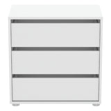 Dallas Universal 3 Drawers Matt White 60cm Internal Chest of Drawers for Wardrobes - FurniComp