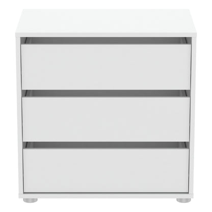 Dallas Universal 3 Drawers Matt White 60cm Internal Chest of Drawers for Wardrobes - FurniComp