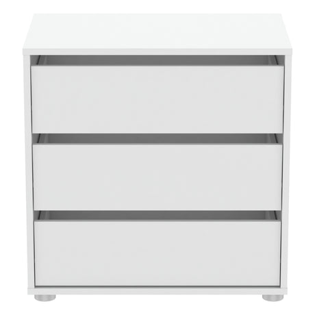 Dallas Universal 3 Drawers Matt White 60cm Internal Chest of Drawers for Wardrobes - FurniComp