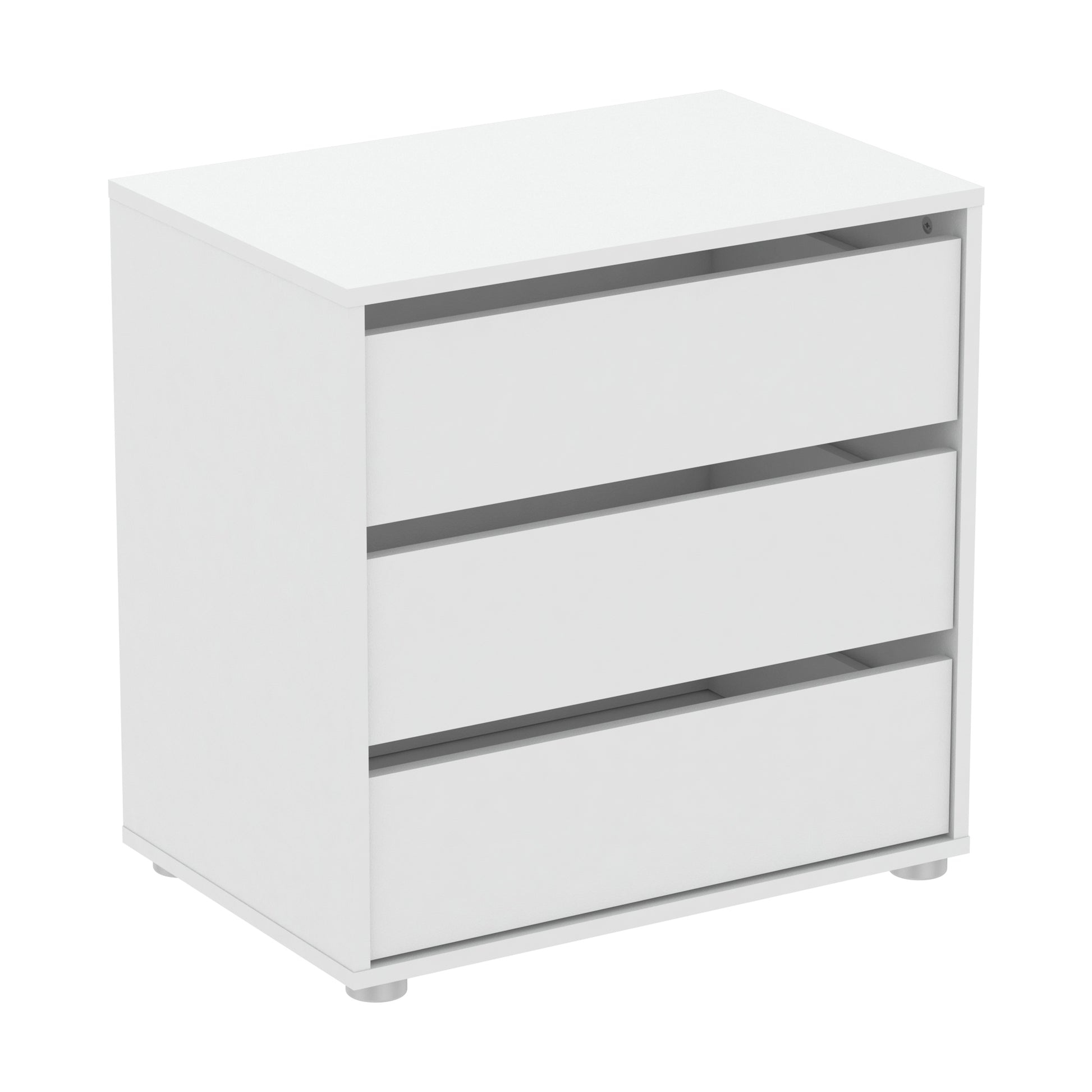 Dallas Universal 3 Drawers Matt White 60cm Internal Chest of Drawers for Wardrobes - FurniComp