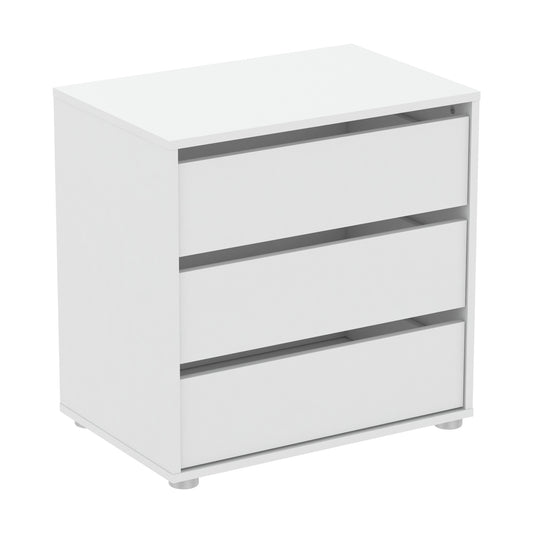 Dallas Universal 3 Drawers Matt White 60cm Internal Chest of Drawers for Wardrobes - FurniComp