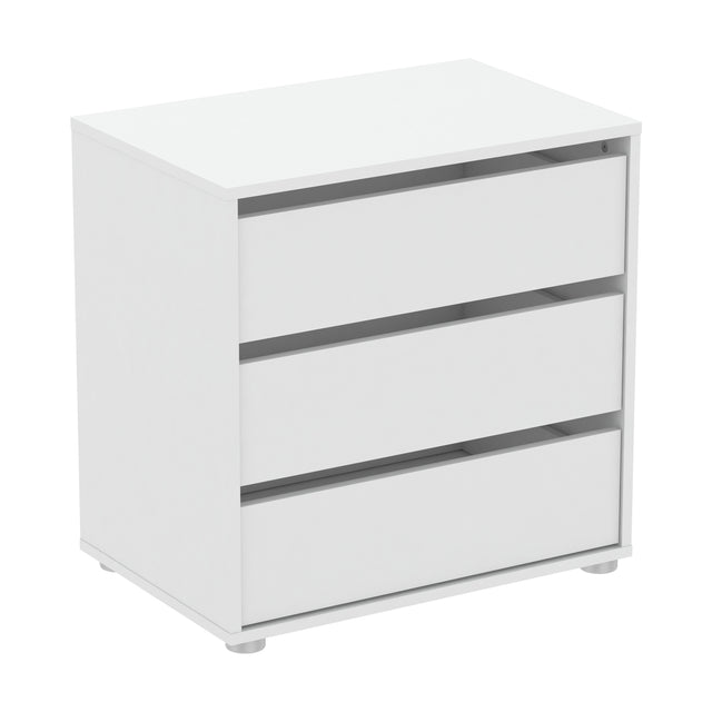 Dallas Universal 3 Drawers Matt White 60cm Internal Chest of Drawers for Wardrobes - FurniComp