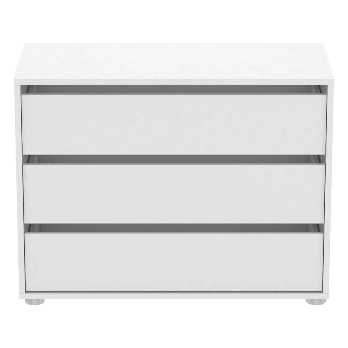 Dallas Universal 3 Drawers Matt White 80cm Large Internal Chest of Drawers for Wardrobes - FurniComp