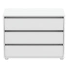 Dallas Universal 3 Drawers Matt White 80cm Large Internal Chest of Drawers for Wardrobes - FurniComp