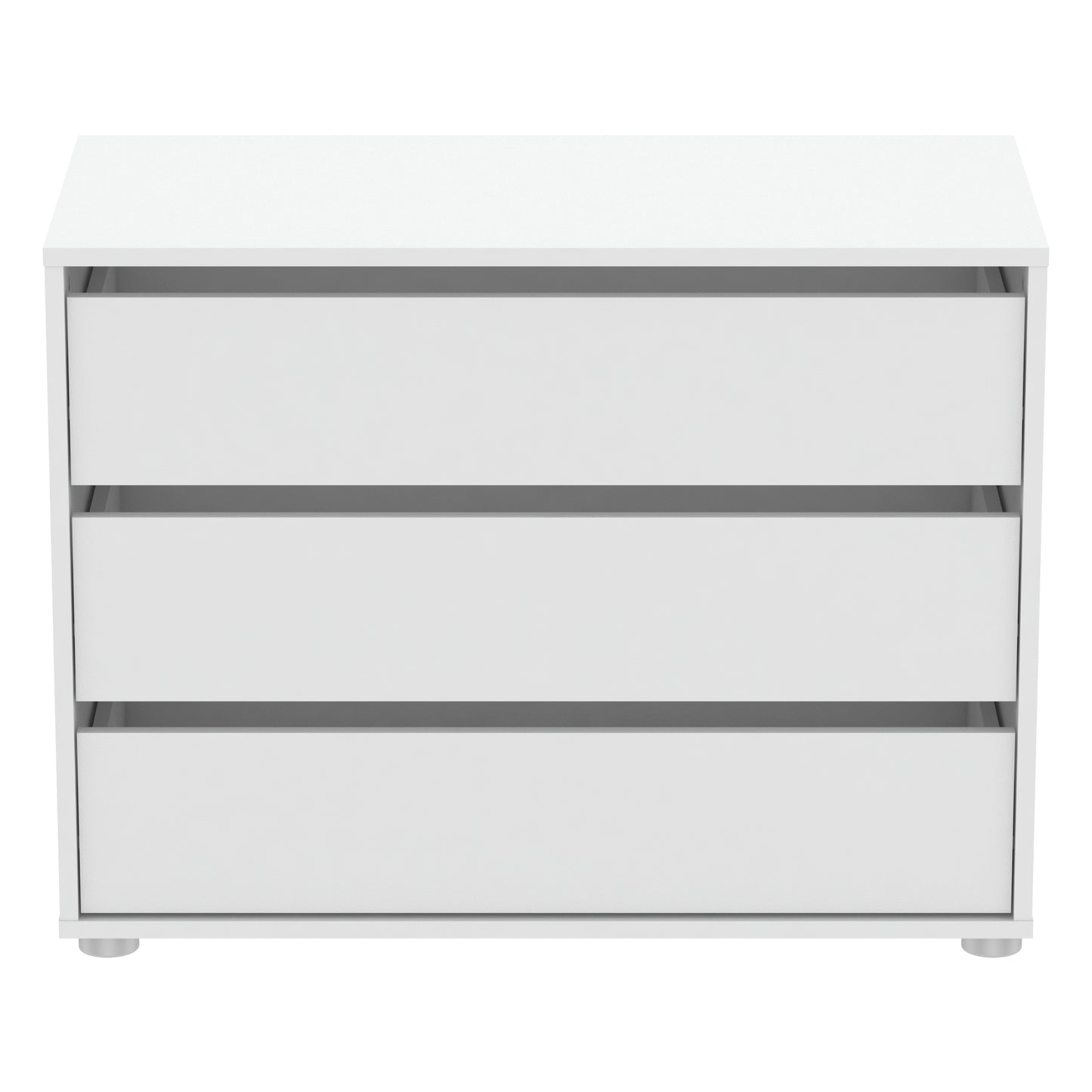 Dallas Universal 3 Drawers Matt White 80cm Large Internal Chest of Drawers for Wardrobes - FurniComp