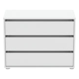 Dallas Universal 3 Drawers Matt White 80cm Large Internal Chest of Drawers for Wardrobes - FurniComp