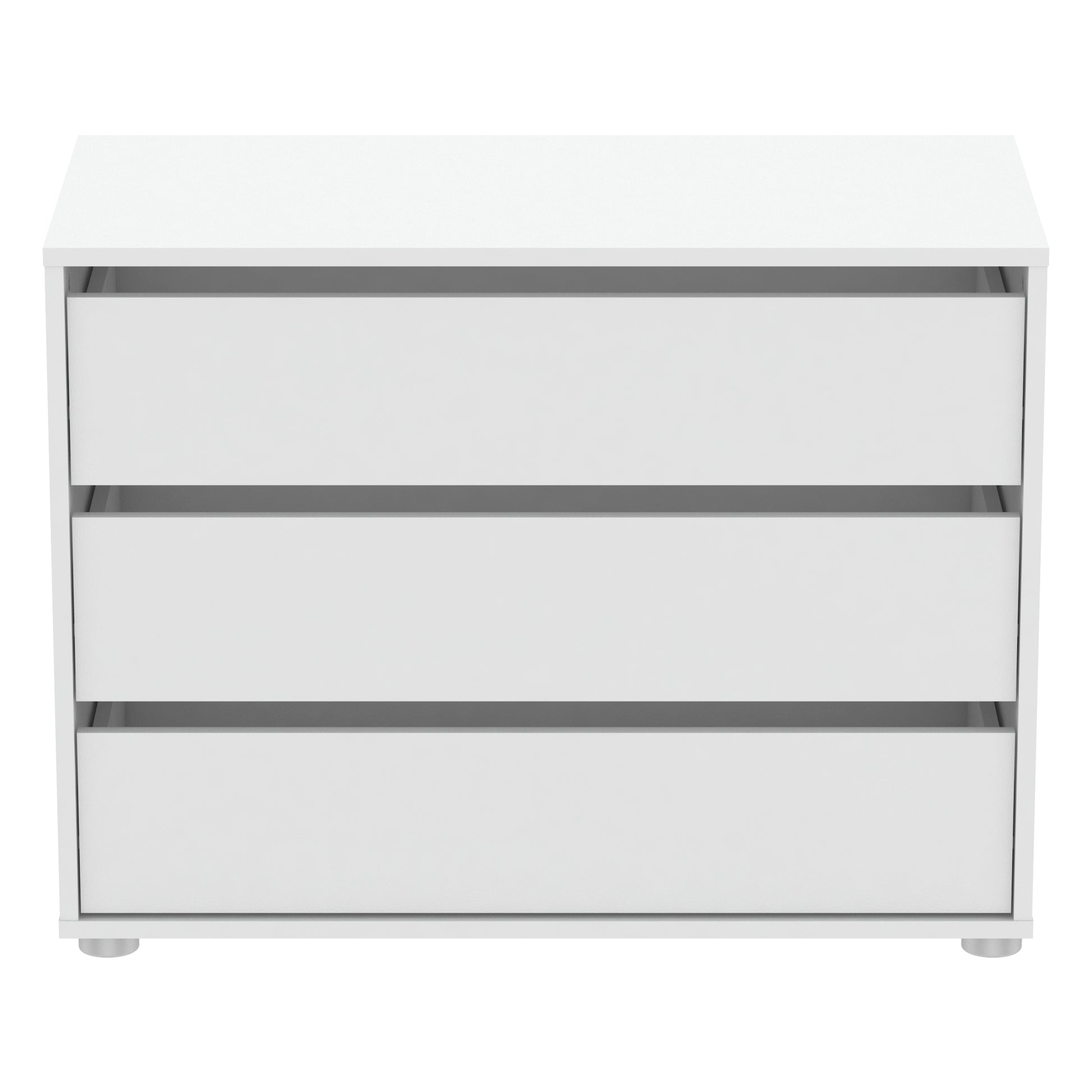 Dallas Universal 3 Drawers Matt White 80cm Large Internal Chest of Drawers for Wardrobes - FurniComp