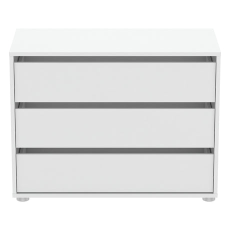 Dallas Universal 3 Drawers Matt White 80cm Large Internal Chest of Drawers for Wardrobes - FurniComp