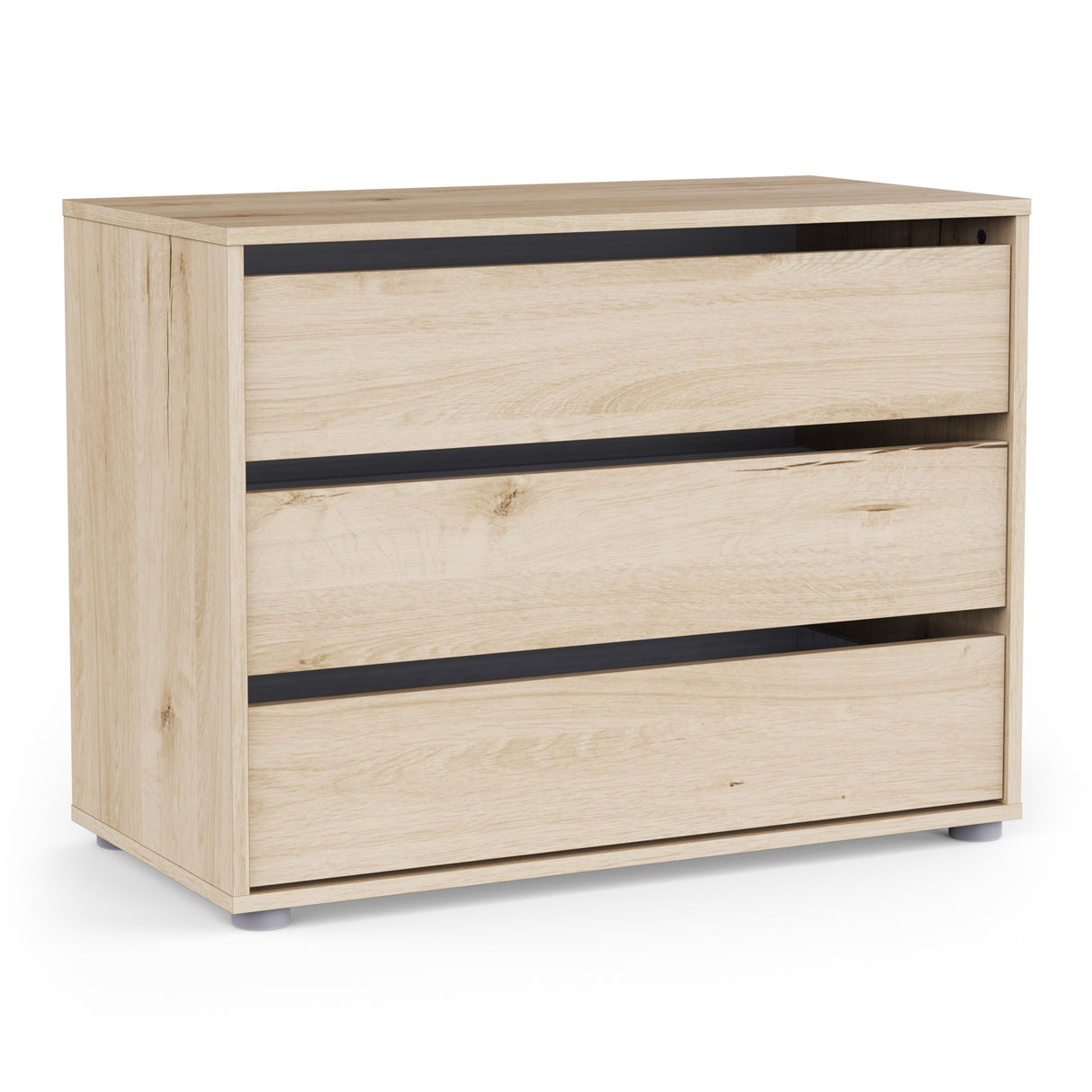 Dallas Universal 3 Drawers Royal Oak 80cm Large Internal Chest of Drawers for Wardrobes - FurniComp