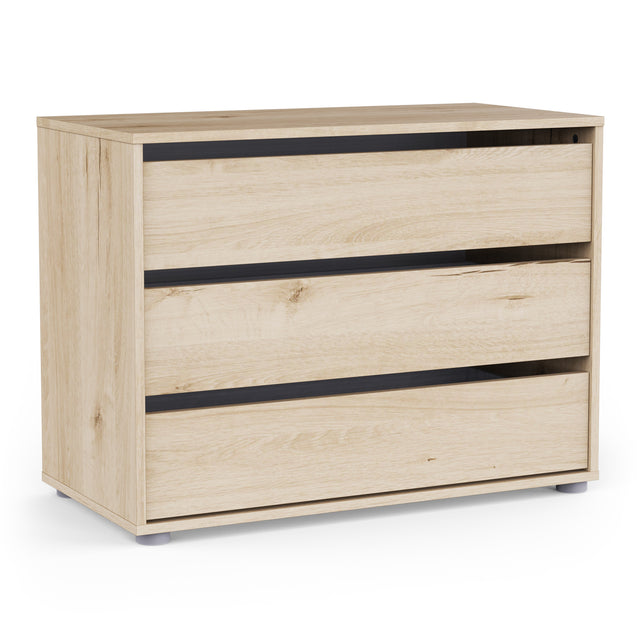 Dallas Universal 3 Drawers Royal Oak 80cm Large Internal Chest of Drawers for Wardrobes - FurniComp
