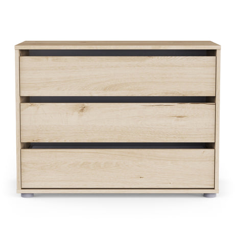 Dallas Universal 3 Drawers Royal Oak 80cm Large Internal Chest of Drawers for Wardrobes - FurniComp