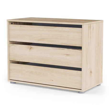Dallas Universal 3 Drawers Royal Oak 80cm Large Internal Chest of Drawers for Wardrobes - FurniComp