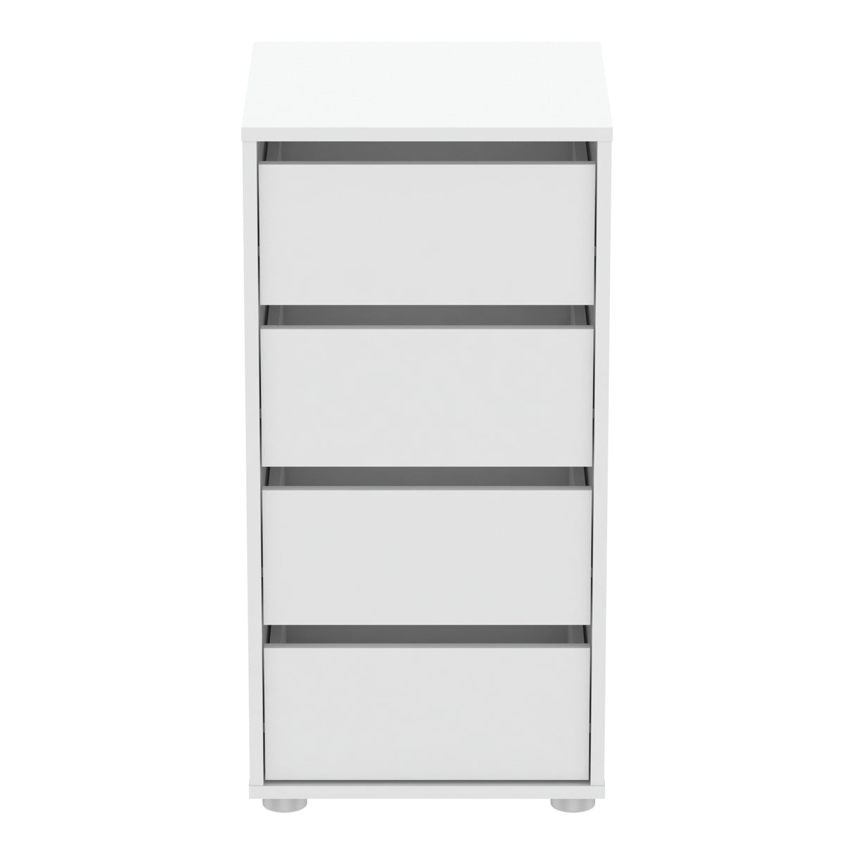Dallas Universal 4 Drawers Matt White 40cm Tall Narrow Internal Chest of Drawers for Wardrobes - FurniComp