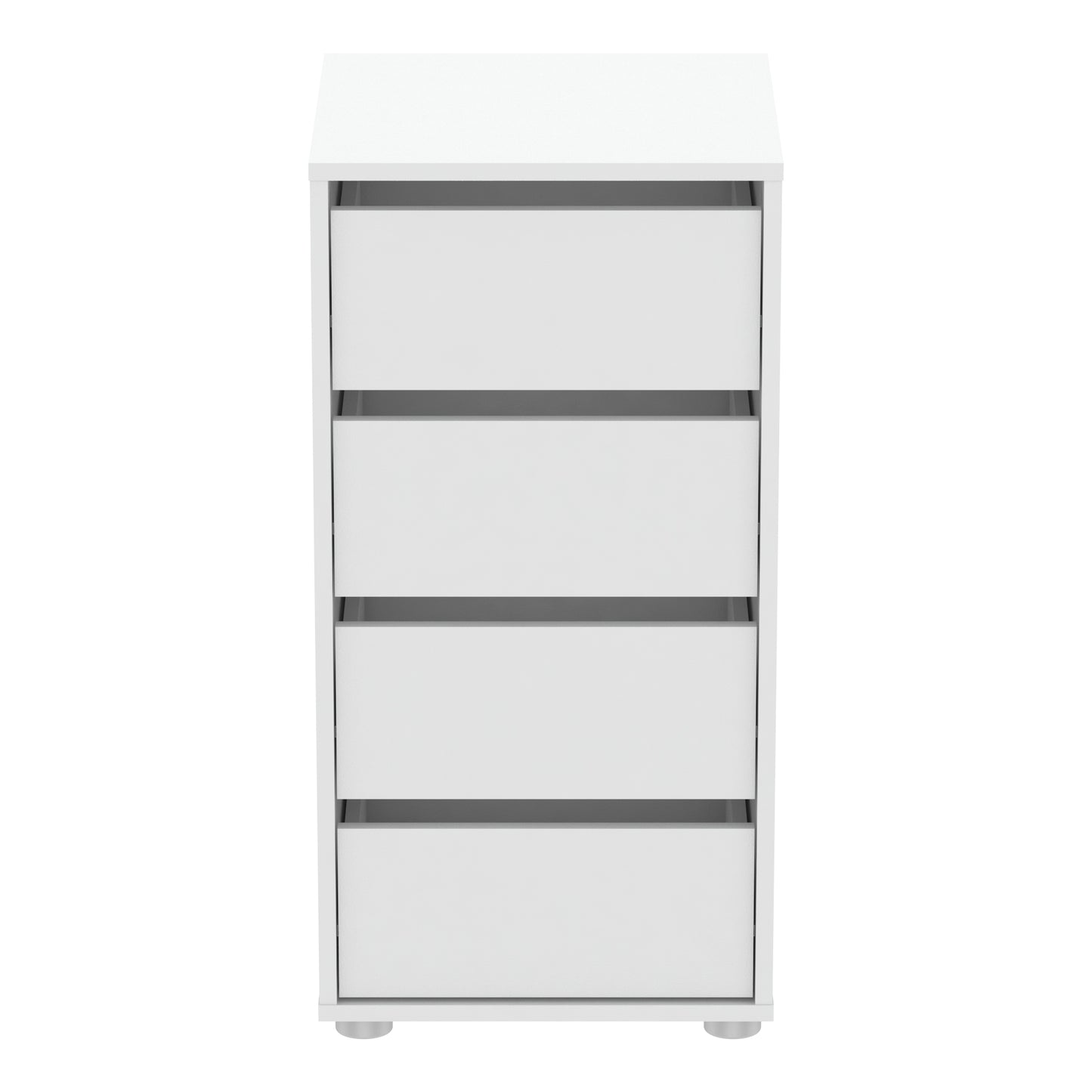 Dallas Universal 4 Drawers Matt White 40cm Tall Narrow Internal Chest of Drawers for Wardrobes - FurniComp