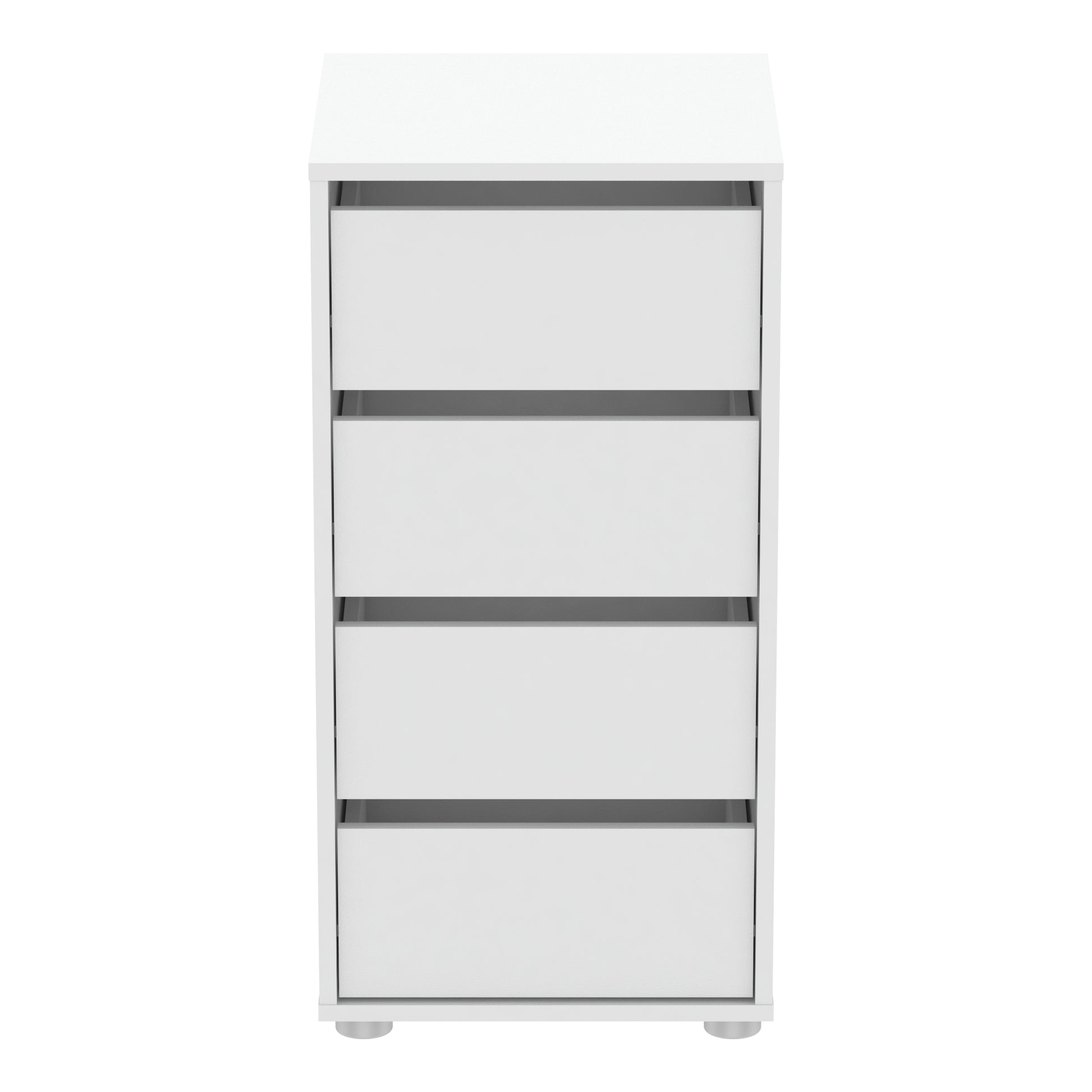 Dallas Universal 4 Drawers Matt White 40cm Tall Narrow Internal Chest of Drawers for Wardrobes - FurniComp