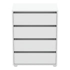 Dallas Universal 4 Drawers Matt White 60cm Large Internal Chest of Drawers for Wardrobes - FurniComp
