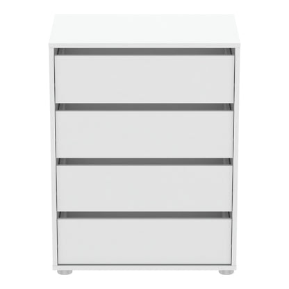 Dallas Universal 4 Drawers Matt White 60cm Large Internal Chest of Drawers for Wardrobes - FurniComp