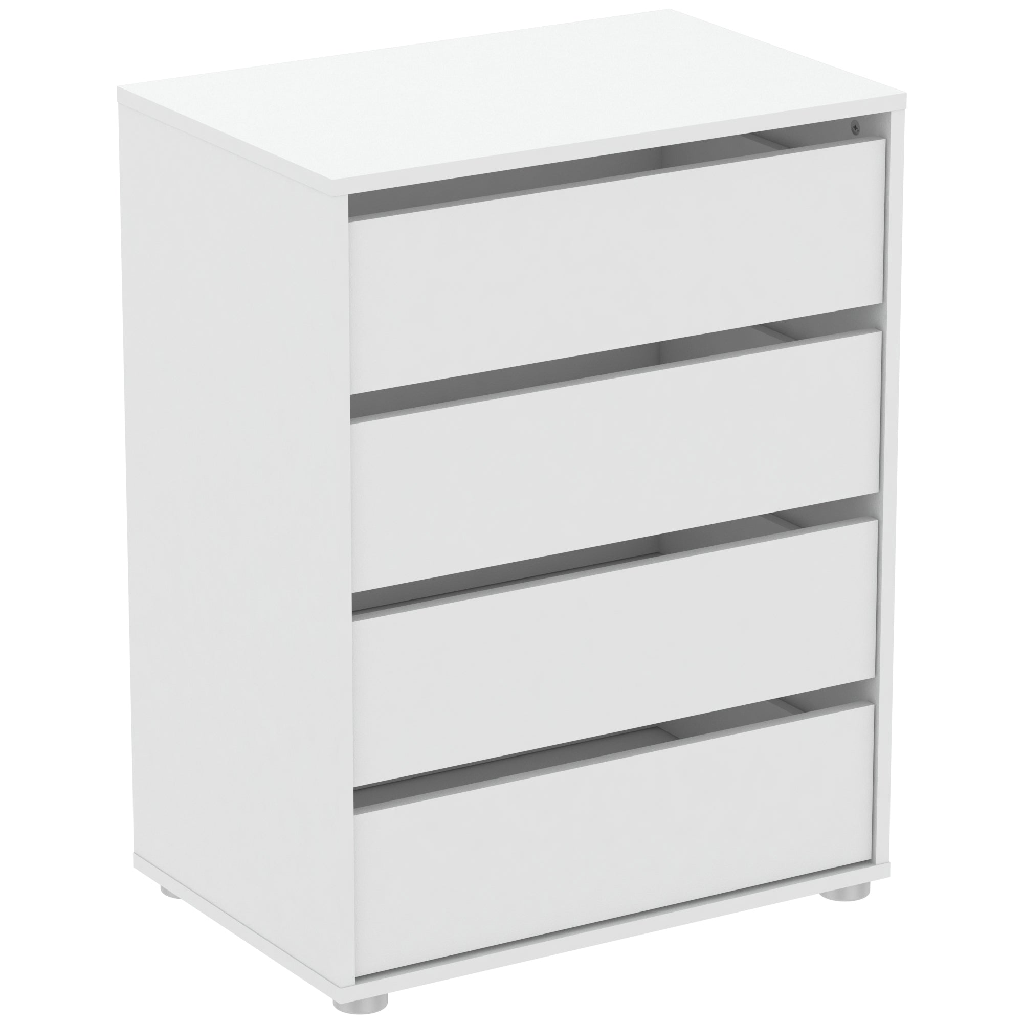 Dallas Universal 4 Drawers Matt White 60cm Large Internal Chest of Drawers for Wardrobes - FurniComp