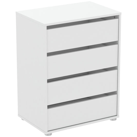 Dallas Universal 4 Drawers Matt White 60cm Large Internal Chest of Drawers for Wardrobes - FurniComp