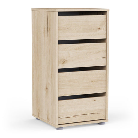 Dallas Universal 4 Drawers Royal Oak 40cm Tall Narrow Internal Chest of Drawers for Wardrobes - FurniComp