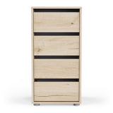Dallas Universal 4 Drawers Royal Oak 40cm Tall Narrow Internal Chest of Drawers for Wardrobes - FurniComp