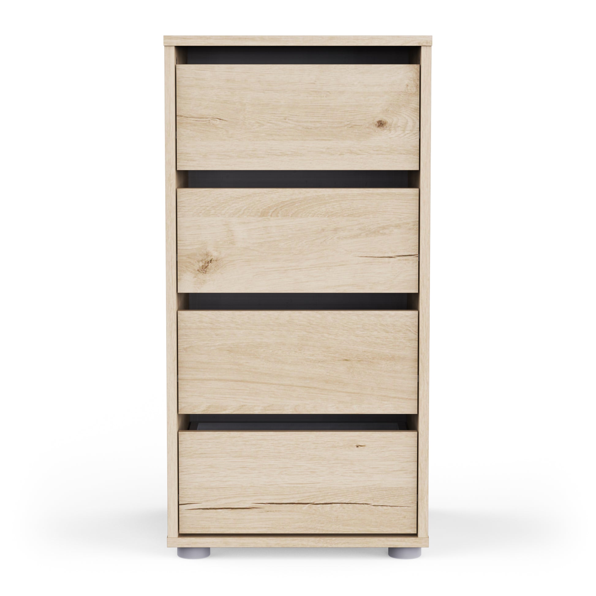 Dallas Universal 4 Drawers Royal Oak 40cm Tall Narrow Internal Chest of Drawers for Wardrobes - FurniComp