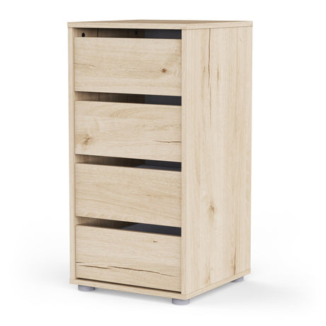 Dallas Universal 4 Drawers Royal Oak 40cm Tall Narrow Internal Chest of Drawers for Wardrobes - FurniComp