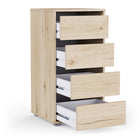 Dallas Universal 4 Drawers Royal Oak 40cm Tall Narrow Internal Chest of Drawers for Wardrobes - FurniComp