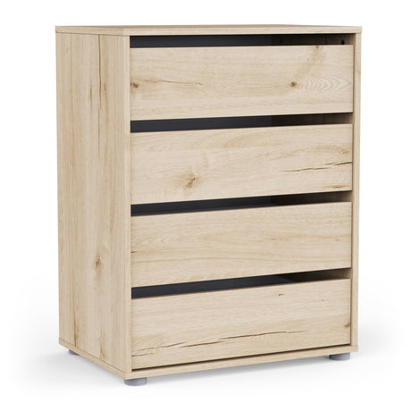 Dallas Universal 4 Drawers Royal Oak 60cm Large Internal Chest of Drawers for Wardrobes - FurniComp