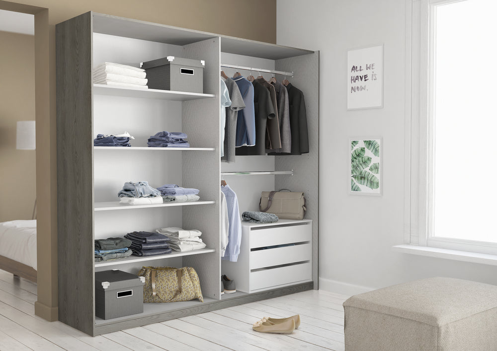 Dallas Universal 3 Drawers Matt White 60cm Internal Chest of Drawers for Wardrobes - FurniComp