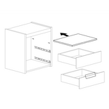 Dune 2 Drawer Bedside Table - White High Gloss - FurniComp