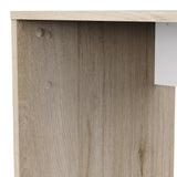 Echo Corner Office Desk with Bookcase - Matt White & Oak - FurniComp