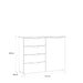 Ella White Gloss 1 Door 4 Drawer Compact Sideboard - FurniComp