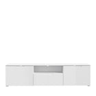 Ella 2 Door 1 Drawer White Gloss TV Unit - FurniComp