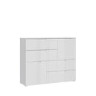 Ella 2 Door 4 Drawer Small White Gloss Sideboard - FurniComp