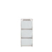 Ella 3 Drawer Small White Gloss and Oak Shoe Cabinet - FurniComp