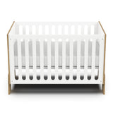 Elsie 60x120cm Cot Bed- Matt White & Hamilton Oak - FurniComp