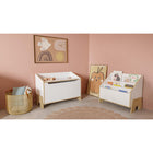 Elsie 3 Drawer Chest Of Drawers- Matt White & Hamilton Oak - FurniComp