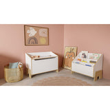 Elsie 2 Door 1 Drawer Kids Wardrobe - Matt White & Hamilton Oak - FurniComp